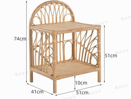 RATTAN FURNITURE Akihiko Rustic Handcrafted Storage Rack from RATTAN FURNITURE