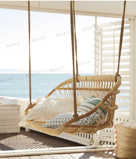 RATTAN FURNITURE Akihiro Cozy Double Cradle Hanging Basket from RATTAN FURNITURE