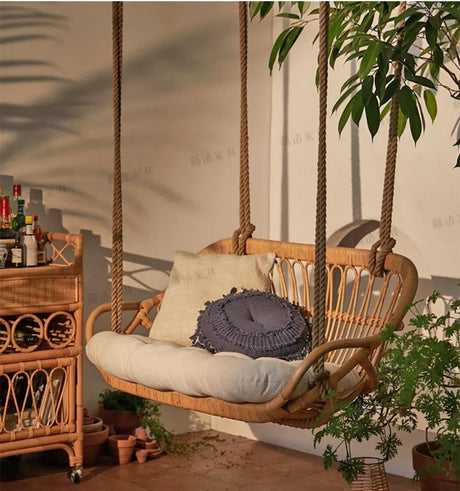RATTAN FURNITURE Akihiro Cozy Double Cradle Hanging Basket from RATTAN FURNITURE