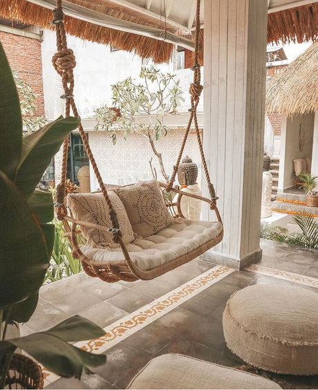 RATTAN FURNITURE Akihiro Cozy Double Cradle Hanging Basket from RATTAN FURNITURE