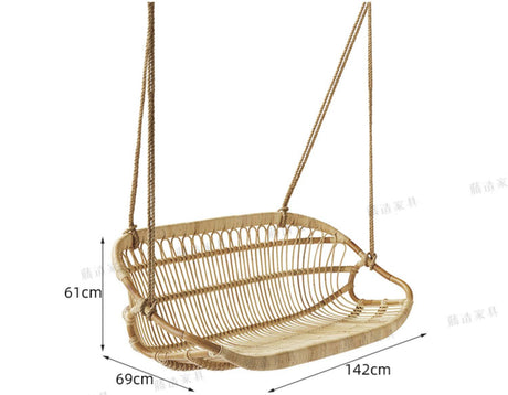 RATTAN FURNITURE Akihiro Cozy Double Cradle Hanging Basket from RATTAN FURNITURE