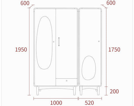 RATTAN FURNITURE Akihiro Modern Minimalist Wardrobe Unit from RATTAN FURNITURE