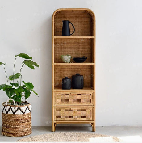 RATTAN FURNITURE Akira Elegant Minimalist Bookshelf Storage System from RATTAN FURNITURE