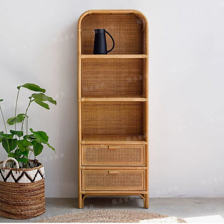 RATTAN FURNITURE Akira Elegant Minimalist Bookshelf Storage System from RATTAN FURNITURE