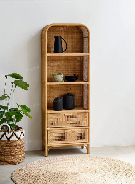 RATTAN FURNITURE Akira Elegant Minimalist Bookshelf Storage System from RATTAN FURNITURE