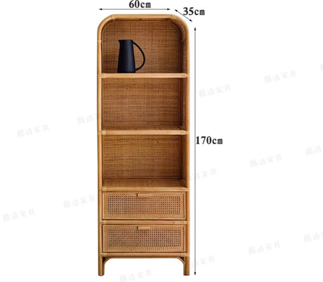 RATTAN FURNITURE Akira Elegant Minimalist Bookshelf Storage System from RATTAN FURNITURE