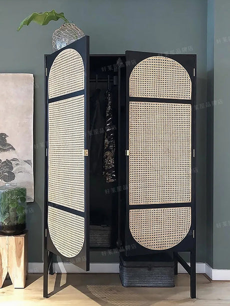RATTAN FURNITURE Amara Elegant Retro Wardrobe from RATTAN FURNITURE