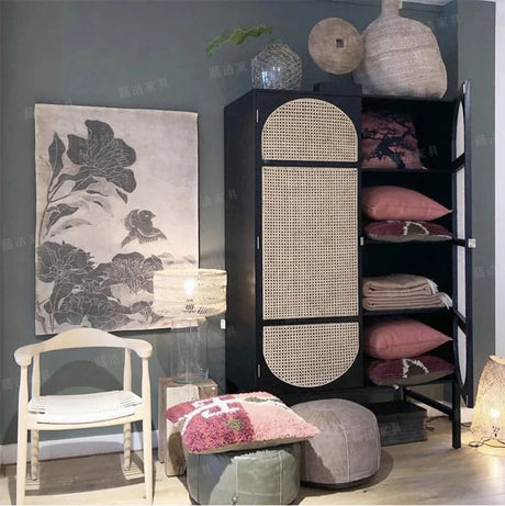 RATTAN FURNITURE Amara Elegant Retro Wardrobe from RATTAN FURNITURE