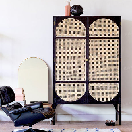 RATTAN FURNITURE Amara Elegant Retro Wardrobe from RATTAN FURNITURE