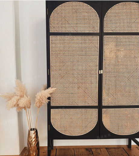 RATTAN FURNITURE Amara Elegant Retro Wardrobe from RATTAN FURNITURE