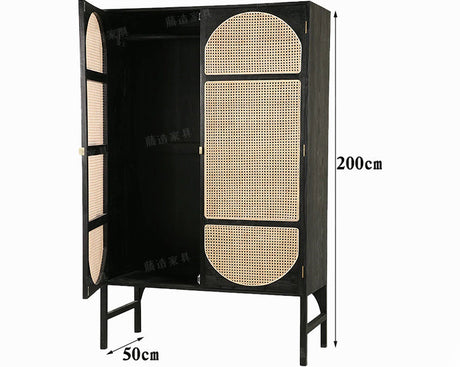 RATTAN FURNITURE Amara Elegant Retro Wardrobe from RATTAN FURNITURE