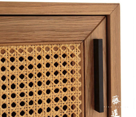 RATTAN FURNITURE Aoki Minimalist Solid Wood Shoe Cabinet from RATTAN FURNITURE