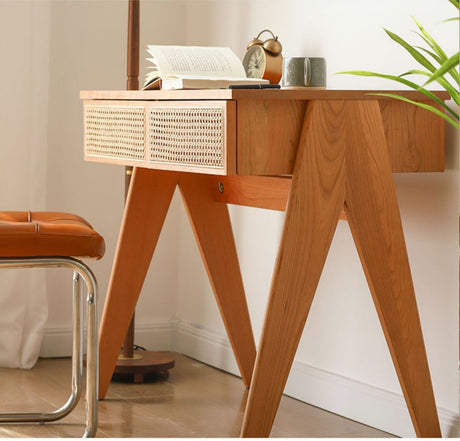 RATTAN FURNITURE Araceli Chic Modern Minimalist Desk from RATTAN FURNITURE