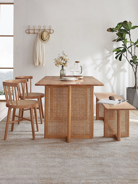 RATTAN FURNITURE Aragon Wooden Compact Nordic Oak Dining Set from RATTAN FURNITURE