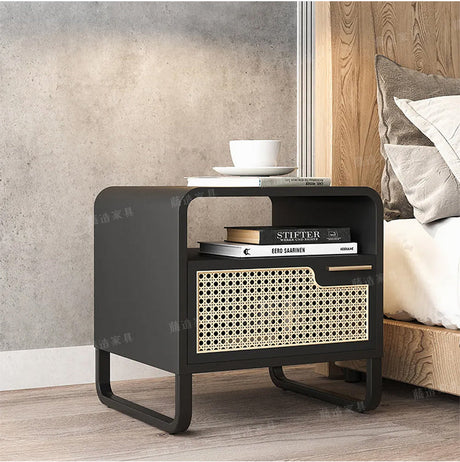 RATTAN FURNITURE Athenian Cushioned Solid Wood Nightstand from RATTAN FURNITURE