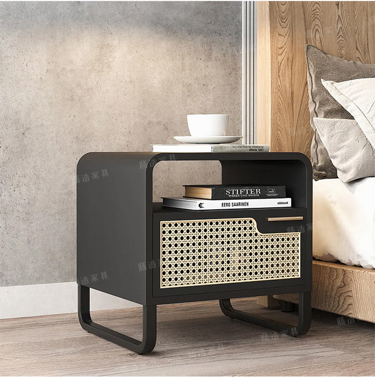 RATTAN FURNITURE Athenian Cushioned Solid Wood Nightstand from RATTAN FURNITURE