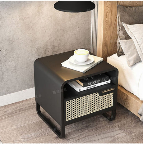 RATTAN FURNITURE Athenian Cushioned Solid Wood Nightstand from RATTAN FURNITURE