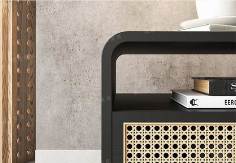 RATTAN FURNITURE Athenian Cushioned Solid Wood Nightstand from RATTAN FURNITURE