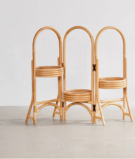 RATTAN FURNITURE Eloise Retro Creative Folding Rack Plant Stand from RATTAN FURNITURE