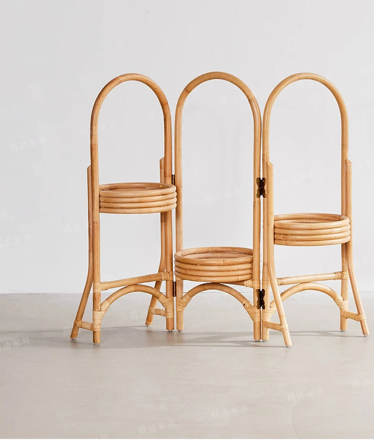 RATTAN FURNITURE Eloise Retro Creative Folding Rack Plant Stand from RATTAN FURNITURE
