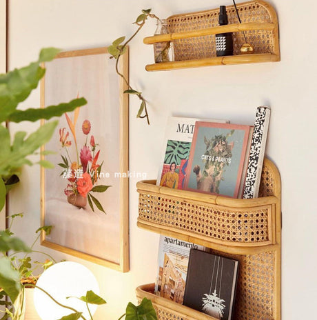 RATTAN FURNITURE Emilia Vintage Handmade Shelf Decor from RATTAN FURNITURE