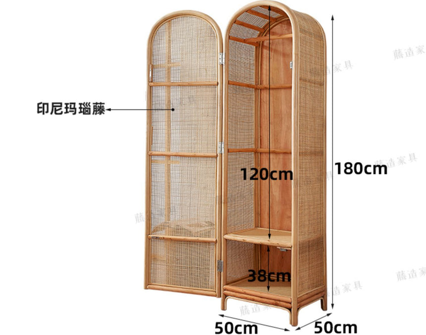 RATTAN FURNITURE Haruki Modern Elegant Rattan Wardrobe from RATTAN FURNITURE