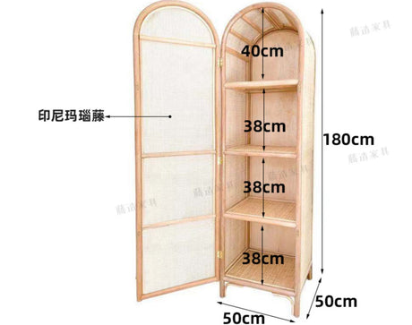 RATTAN FURNITURE Haruki Modern Elegant Rattan Wardrobe from RATTAN FURNITURE