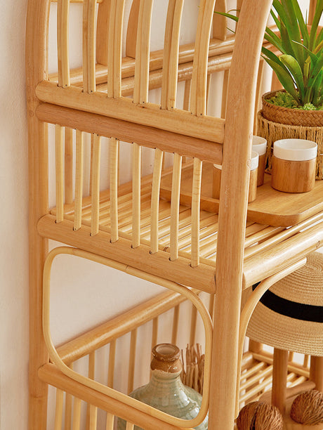RATTAN FURNITURE Haruki Stylish Japanese Storage System Bookshelf from RATTAN FURNITURE