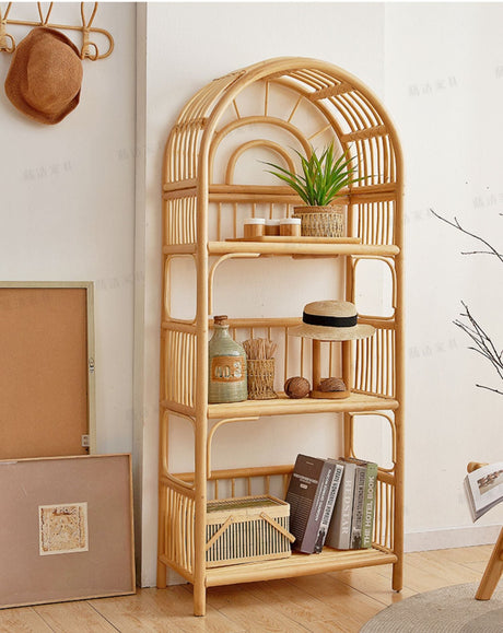 RATTAN FURNITURE Haruki Stylish Japanese Storage System Bookshelf from RATTAN FURNITURE