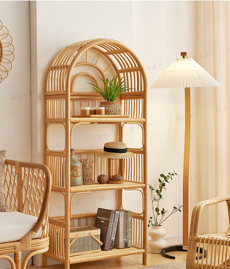 RATTAN FURNITURE Haruki Stylish Japanese Storage System Bookshelf from RATTAN FURNITURE