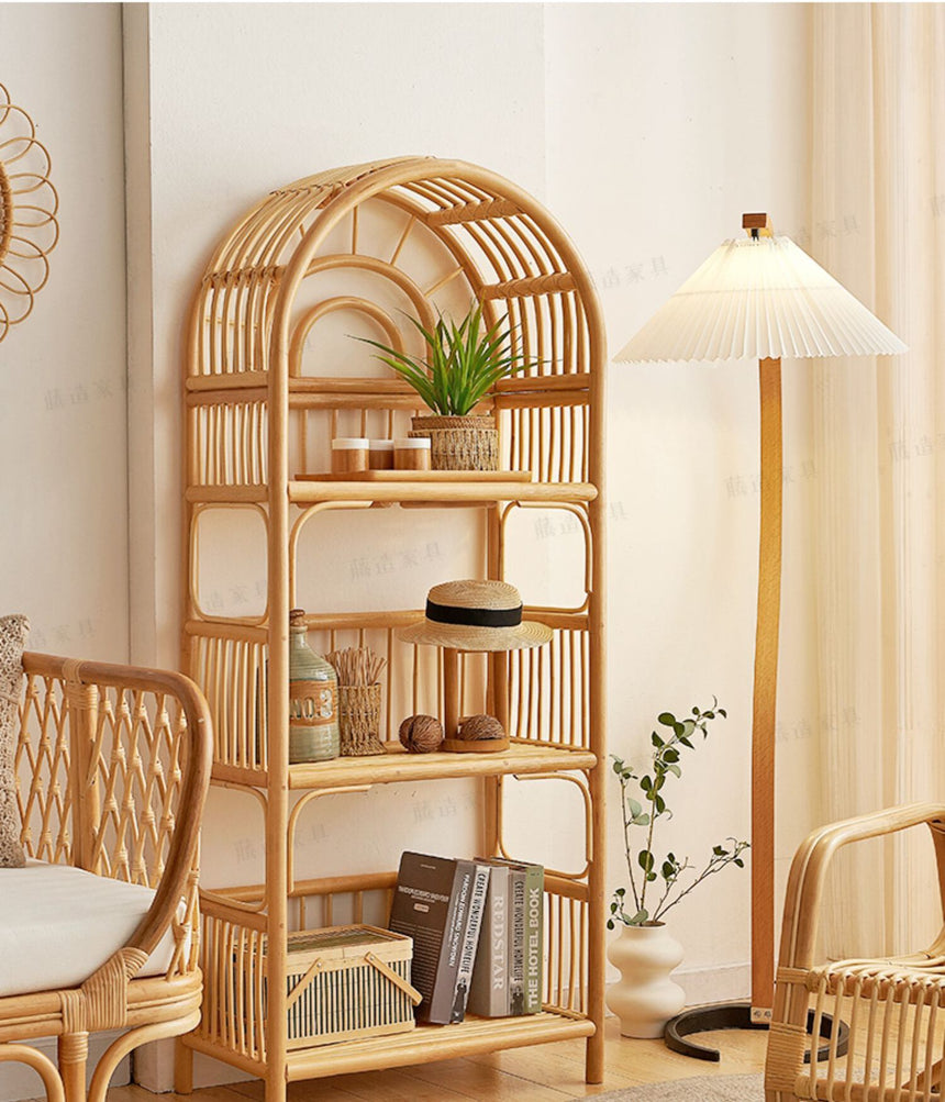 RATTAN FURNITURE Haruki Stylish Japanese Storage System Bookshelf from RATTAN FURNITURE