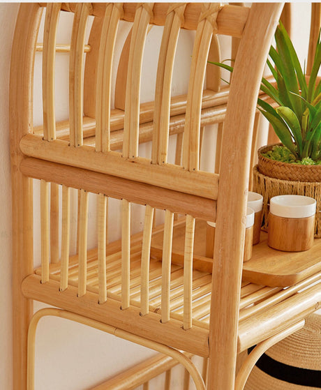 RATTAN FURNITURE Haruki Stylish Japanese Storage System Bookshelf from RATTAN FURNITURE