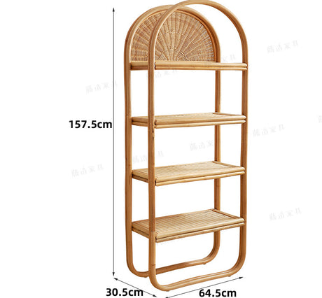 RATTAN FURNITURE Haruki Stylish Japanese Storage System Bookshelf from RATTAN FURNITURE