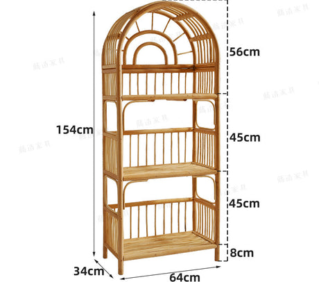 RATTAN FURNITURE Haruki Stylish Japanese Storage System Bookshelf from RATTAN FURNITURE