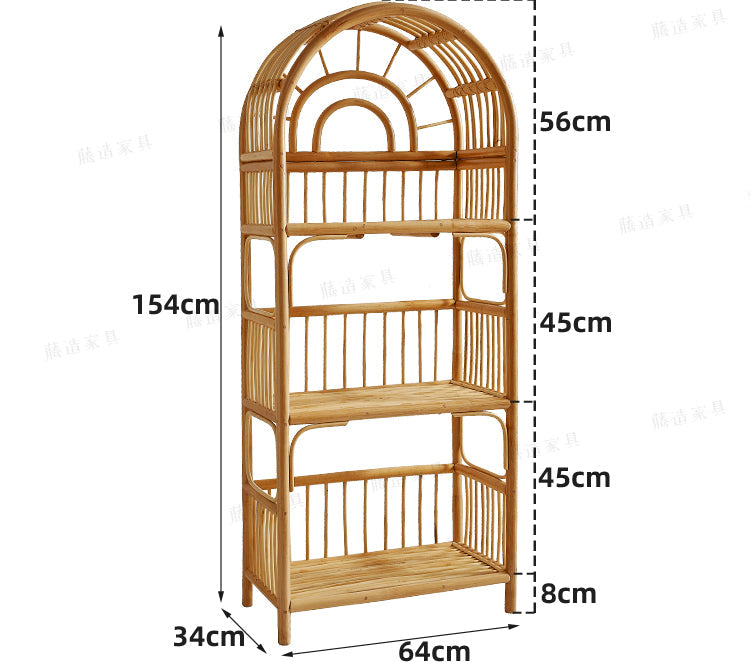 RATTAN FURNITURE Haruki Stylish Japanese Storage System Bookshelf from RATTAN FURNITURE