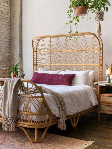 RATTAN FURNITURE Hokkaido Elegant Double Bed Rattan Wood from RATTAN FURNITURE