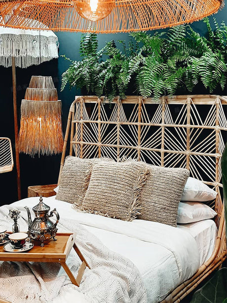 RATTAN FURNITURE Hokkaido Elegant Double Bed Rattan Wood from RATTAN FURNITURE