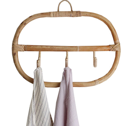 RATTAN FURNITURE Inesique Handcrafted Wall Shelf Storage Hook from RATTAN FURNITURE