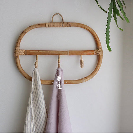 RATTAN FURNITURE Inesique Handcrafted Wall Shelf Storage Hook from RATTAN FURNITURE