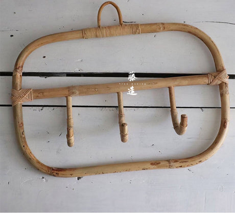 RATTAN FURNITURE Inesique Handcrafted Wall Shelf Storage Hook from RATTAN FURNITURE