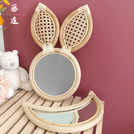 RATTAN FURNITURE Isla Bunny Whimsical Bear Mirror Decor from RATTAN FURNITURE