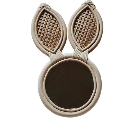 RATTAN FURNITURE Isla Bunny Whimsical Bear Mirror Decor from RATTAN FURNITURE