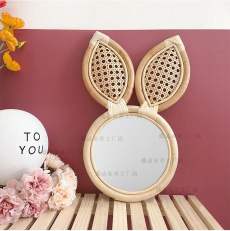 RATTAN FURNITURE Isla Bunny Whimsical Bear Mirror Decor from RATTAN FURNITURE