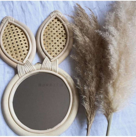 RATTAN FURNITURE Isla Bunny Whimsical Bear Mirror Decor from RATTAN FURNITURE
