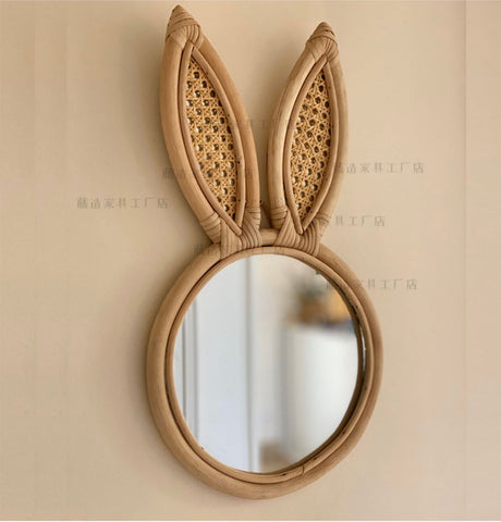 RATTAN FURNITURE Isla Bunny Whimsical Bear Mirror Decor from RATTAN FURNITURE