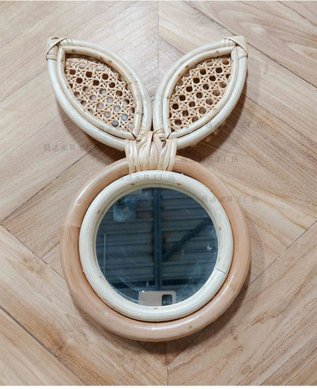 RATTAN FURNITURE Isla Bunny Whimsical Bear Mirror Decor from RATTAN FURNITURE