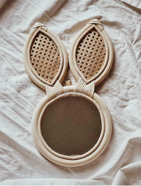 RATTAN FURNITURE Isla Bunny Whimsical Bear Mirror Decor from RATTAN FURNITURE