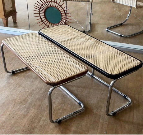 RATTAN FURNITURE Isola Retro Stainless Steel Shoe Stool from RATTAN FURNITURE