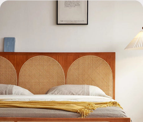 RATTAN FURNITURE Isolde Elegant Geometric Double Bed from RATTAN FURNITURE