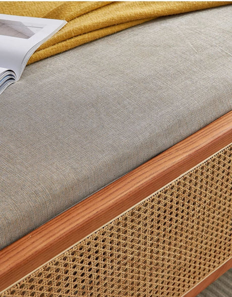 RATTAN FURNITURE Isolde Elegant Geometric Double Bed from RATTAN FURNITURE